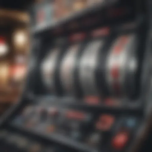 Detailed view of poker machine interface