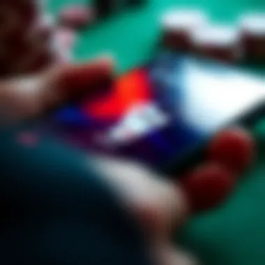 Sleek Interface of Leading Poker Apps User interface of a poker app on an iPhone