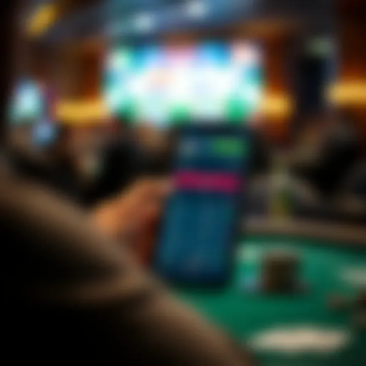 User navigating through the account management features of the app