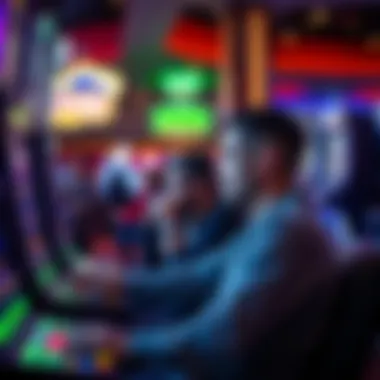 Exciting Slot Gaming Experience Players engaged in an exciting slot gaming experience