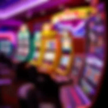 Vibrant Slot Machines at Buffalo Wild Vegas A vibrant slot machine display at Buffalo Wild Vegas