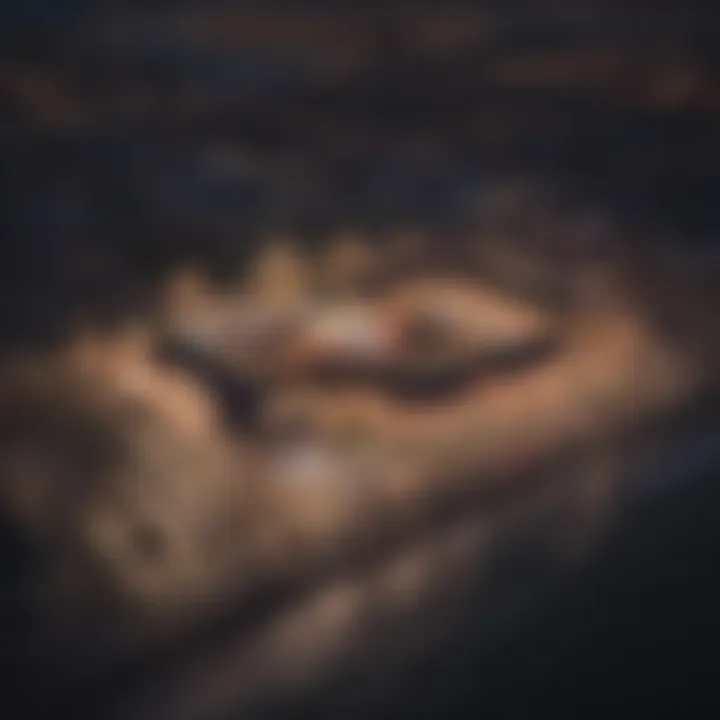 Aerial view of Rockaway casinos illuminating the night skyline.