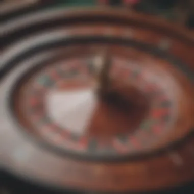 Close-up of a vibrant roulette table in action