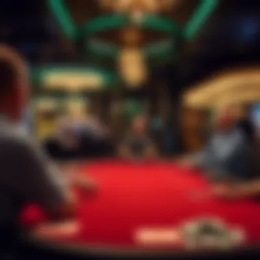 High-stakes gaming table in a modern casino