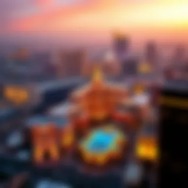 Aerial view of MGM Las Vegas Strip properties