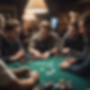 Friendship in Online Poker A group of friends engaging in an online poker game on their devices