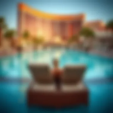An overview of the serene pool area at Wynn Las Vegas, emphasizing relaxation and luxury.