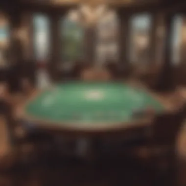 Strategic poker table layout