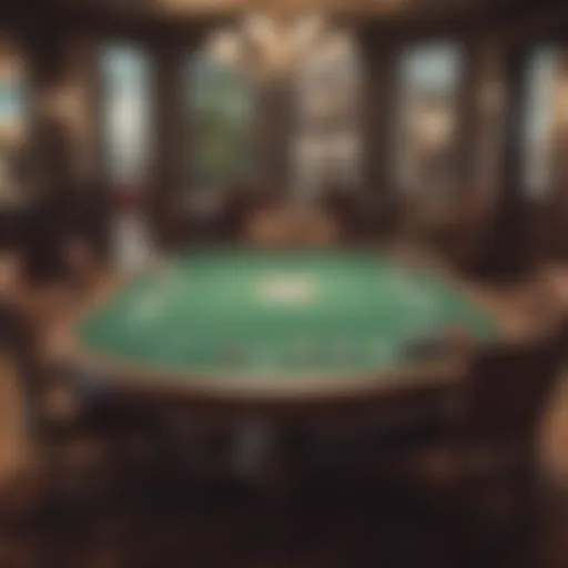 Strategic poker table layout