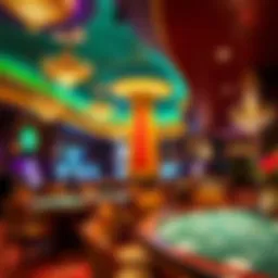 Elegant casino interior showcasing luxurious design elements