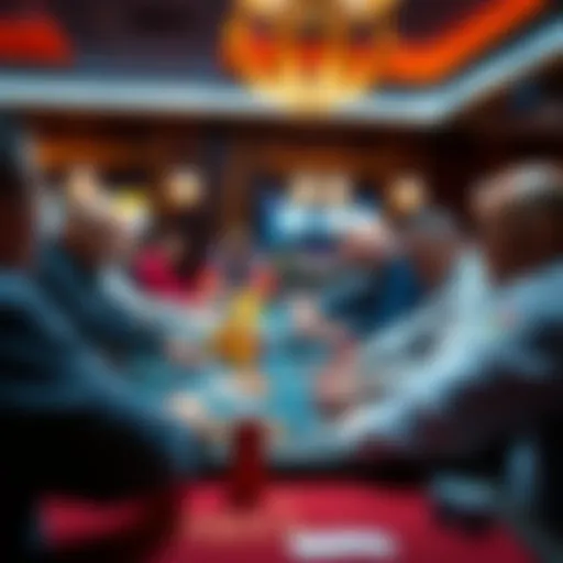 Exciting Poker Action at Hollywood Casino Poker table during a tournament at Hollywood Casino St. Louis