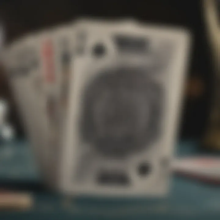 Close-up of playing cards showcasing Spades suit