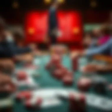 Different variants of poker showcased on a table