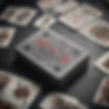 An elegantly arranged deck of playing cards spread out