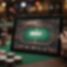 Digital poker game interface displaying player statistics