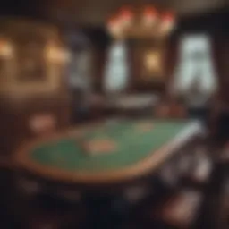 A vintage poker table showcasing the history of the game in Ohio