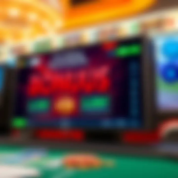 Bonus offers displayed on a digital screen