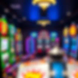 Colorful array of slot machines representing game variety