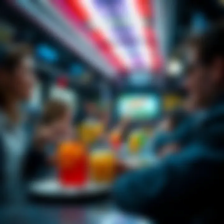 Onboard Refreshments for Travelers Travelers enjoying refreshments onboard a casino bus