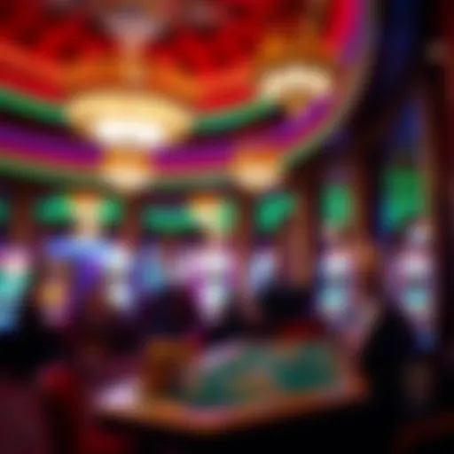 Luxurious Casino Interior Luxurious casino interior with vibrant lights