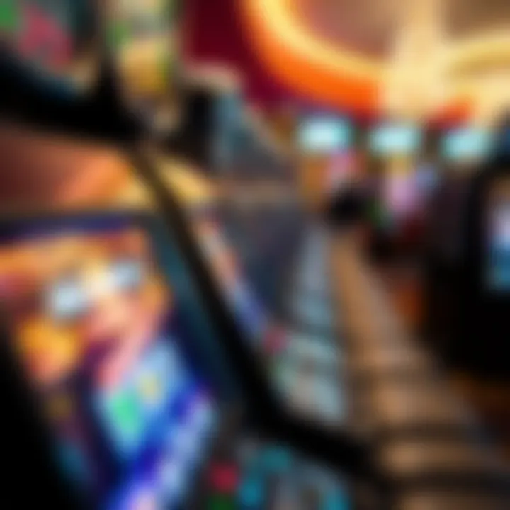 Variety of slot machines at a casino