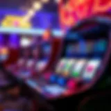 Vibrant casino slot machine with colorful symbols