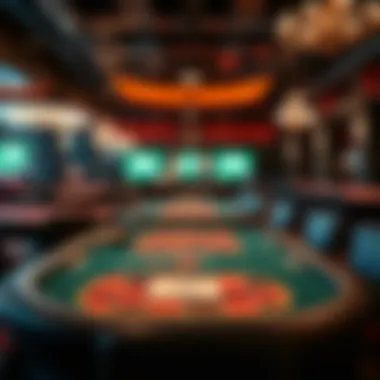 Diverse casino gaming tables set for an event