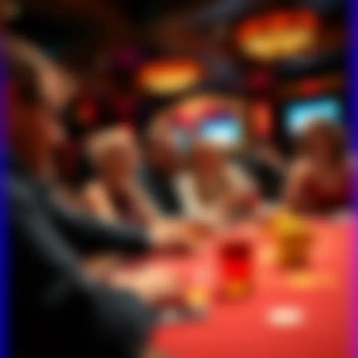 A group enjoying a casino night event