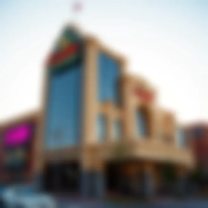 Exterior view of a prominent casino in Salt Lake City, showcasing its unique architecture