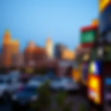 A scenic view of Salt Lake City, with casinos contributing to the skyline