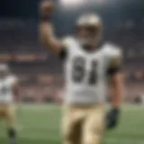 Drew Brees celebrating a touchdown