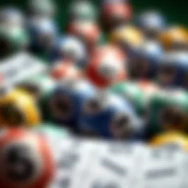 Colorful bingo cards filled with numbers