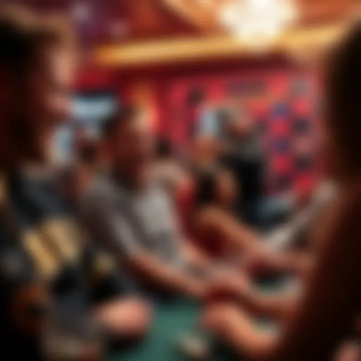 Excited players celebrating a bingo win