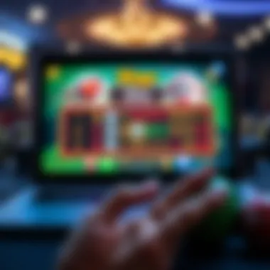 A laptop displaying an online bingo game interface