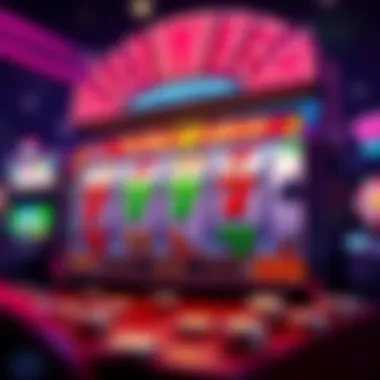 Illustration showcasing bonus features in slots