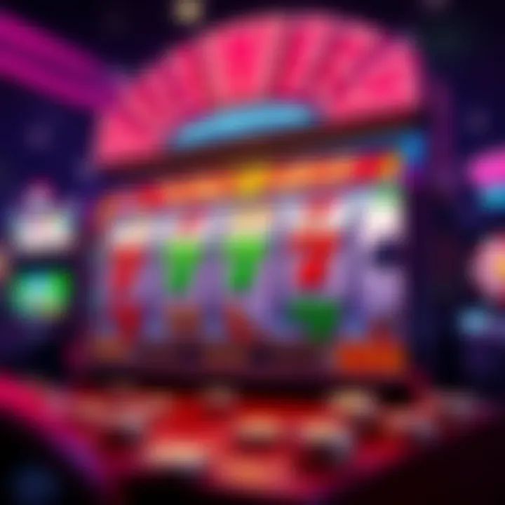 Illustration showcasing bonus features in slots