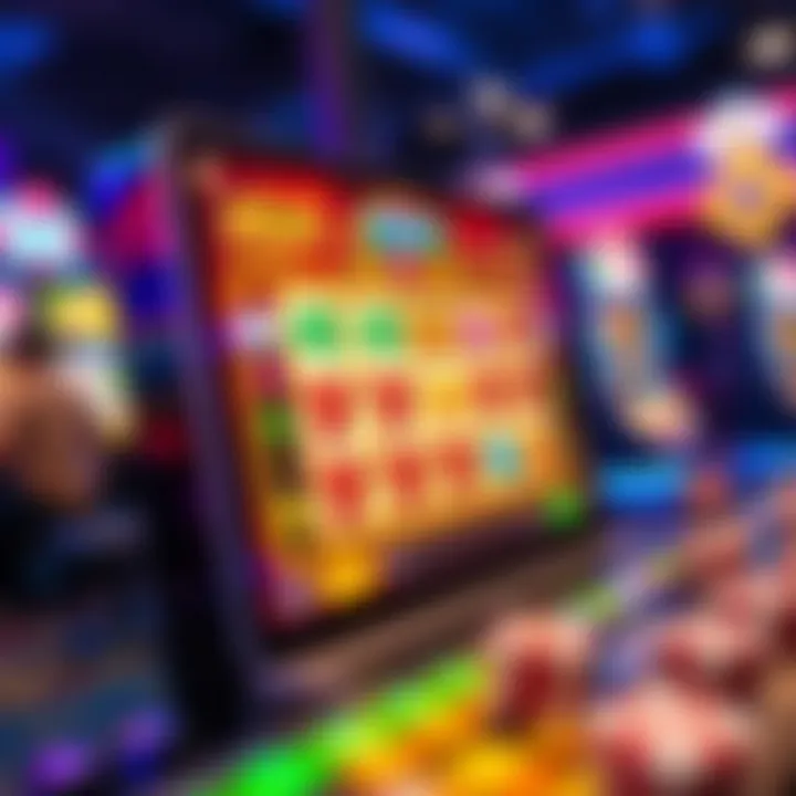 Online slot game interface with vibrant graphics