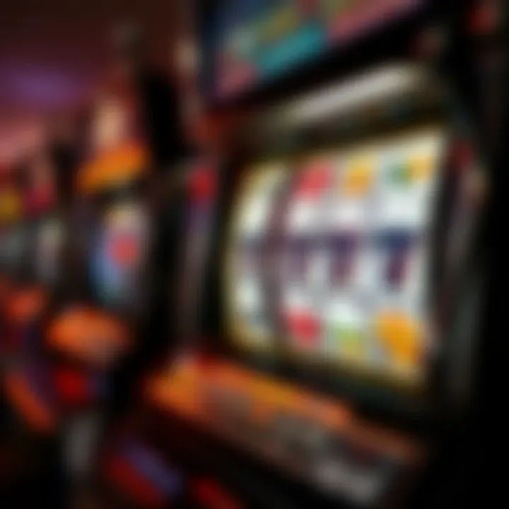 Slot Machine Display Panel Close-up of a slot machine display panel