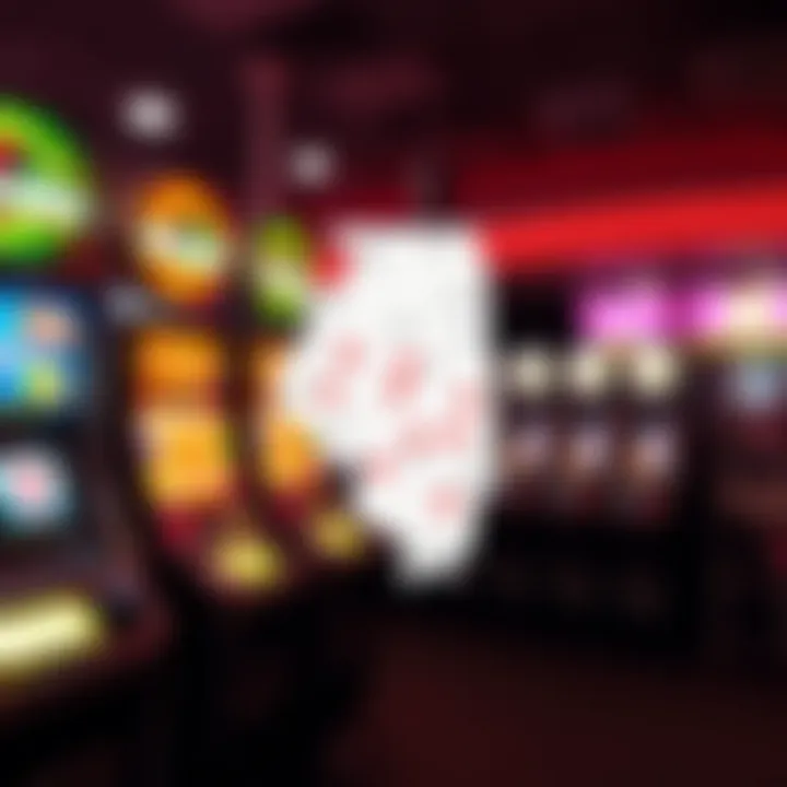 Illinois Map of Slot Machines Illustration of Illinois state map highlighting gas stations with slot machines