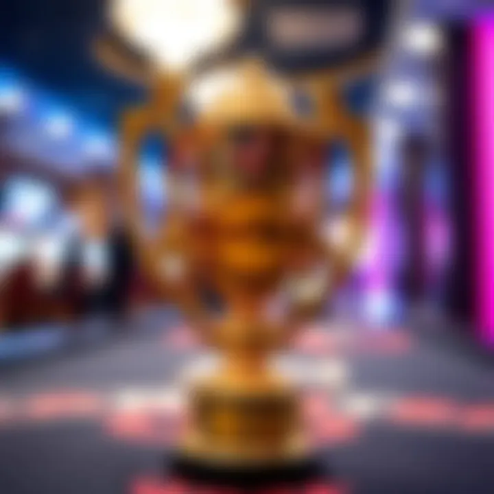 Champion's Trophy from Hard Rock Casino Tournament Trophy awarded to the tournament winner at Hard Rock Casino