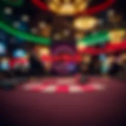 Hard Rock poker table showcasing promotional banners