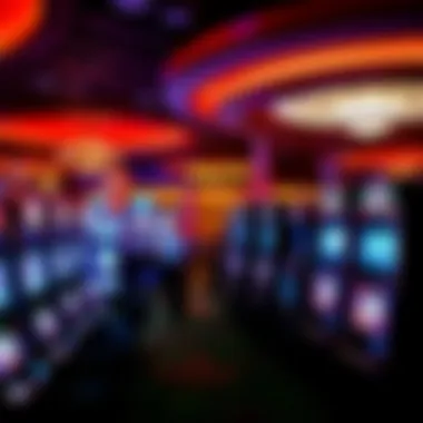 Engaging Atmosphere of Harrah's Casino An inviting casino environment featuring players engaged in slot games