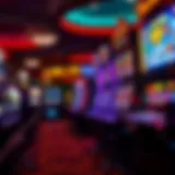 A vibrant array of slot machines showcasing diverse themes and designs