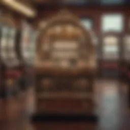 A vintage slot machine showcasing its historical design