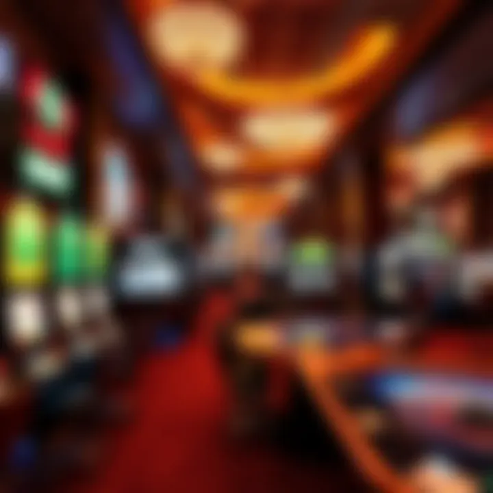 Luxurious gaming area filled with innovative slot machines and table games