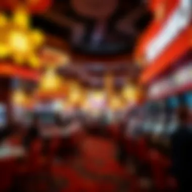 A vibrant casino floor bustling with activity and excitement