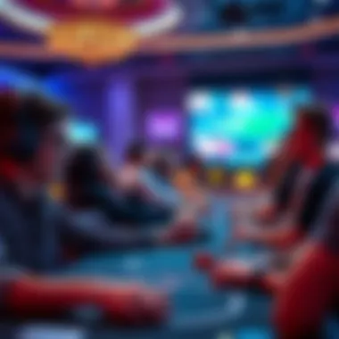 Engaging depiction of players enjoying online gaming