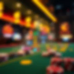 A digital representation of the state of West Virginia with online casino icons