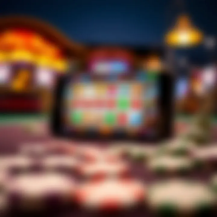 Gameplay Mechanics of Online Mobile Slots A close-up of a smartphone screen displaying a mobile slot game in action