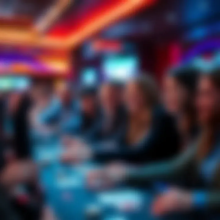 A vibrant virtual community gathering in an online casino environment